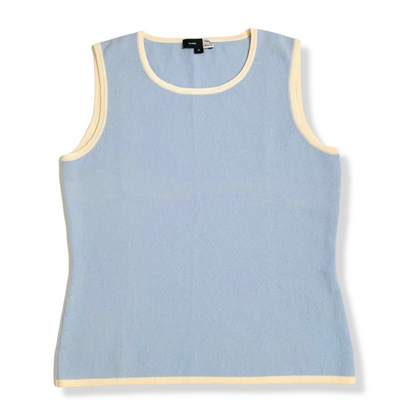 Saks Fifth Avenue Sweaters - Saks Fifth Avenue Light Blue Classic Styling Cashmere Sweater Vest Size Medium